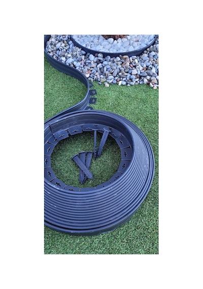 Garden Moda Çim Ayırıcı 25 Metre Siyah Çim Sınırlayıcı Taş Toprak Ayıracı Çim Ayracı Çim Ayırıcı Bariy 98 x 98