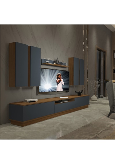 Decoraktiv Trendstyle 8ds Mdf Tv Ünitesi Tv Sehpası Ceviz - Antrasit