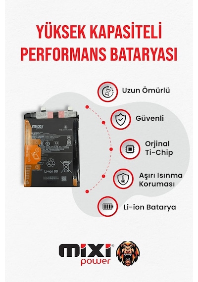 Xiaomi Poco F5 Pro Uyumlu Tam Kapasite Batarya
