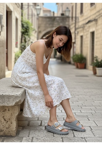 Vojo Lov 22 Ortopedik Taban Deniz Havuz Plaj Kadın Terlik 267800001887 6 Gri Gri