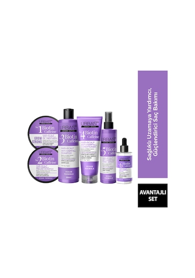 Urban Care Expert Biotin Ve Kafein Dökülme Karşıtı Saç Bakım Seti 6'lı