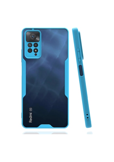 Newface - 630 - Xiaomi Redmi Note 11 Pro Kılıf Platin Silikon - Ece-umay - - Mavi