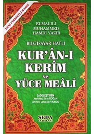 Bilgisayar Hatlı Kur'an-ı Kerim ve Yüce Meali (Orta Boy Kod:149) - Elmalılı Muhammed Hamdi Yazır - Seda Yayınları