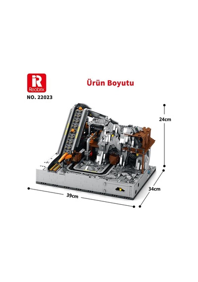 Reobrix Technic 22023 Maden Makinesi Kumanda&motorlu Yaratıcı Yapı Blok Seti Building Blocks Mining Machinery -3338parça