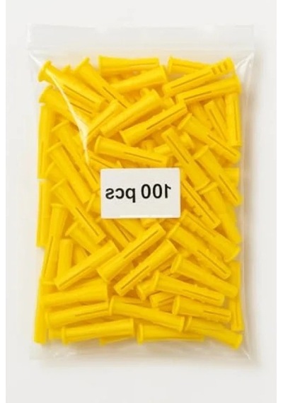 Ağır Yük Taşıma Kapasiteli Sarı Roket Dübel - 100 Adet Set
