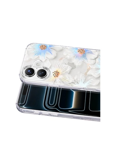 Onegif Apple iPhone Uyumlu iPhone 16 Desina Magsafe Kapak - Desen 2 Renkli