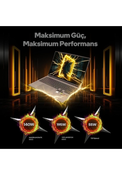 Game Garaj Slayer R9T3D-5070TIC2 R9-9955HX3D 64 GB 2 TB SSD RTX5070TI 16" Dos Dizüstü Bilgisayar