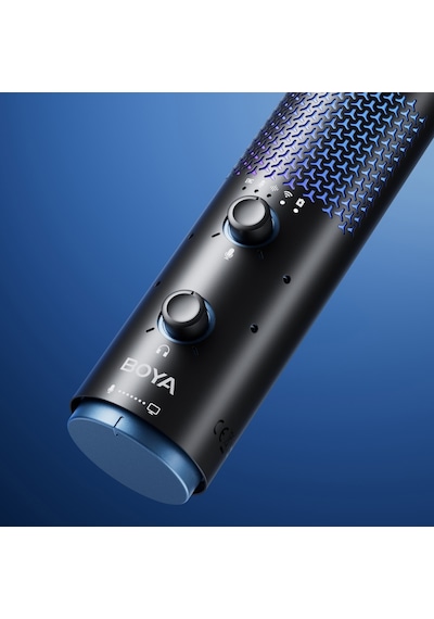 Boya K5 - Boya K5 Kablosuz Bağlantılı Rgb Aydınlatmalı Usb Condenser Mikrofon