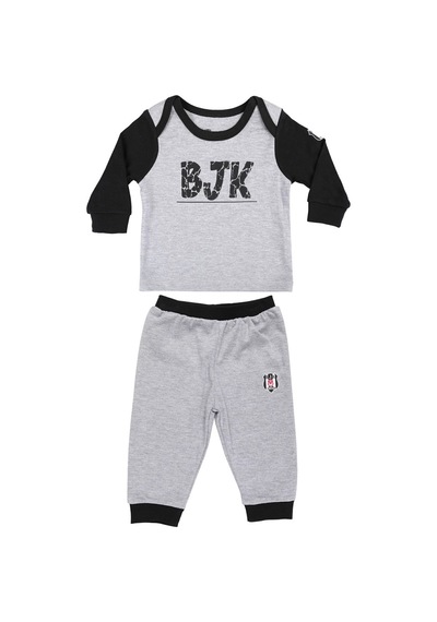 Beşiktaş Uzun Kol Bebek Eşofman Takım Gri