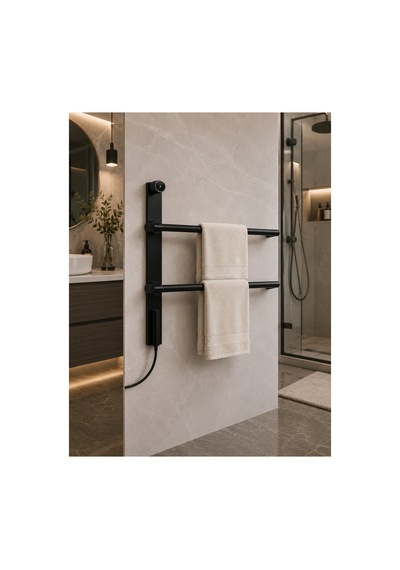 Elektrikli Havlupan 50x90xh100 Cm 60 Watt 65 C Siyah