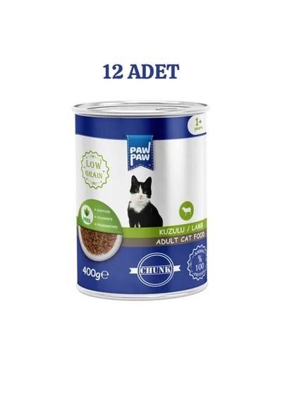 Pawpaw Kuzulu Jöleli Yetişkin Kedi Maması 400 Gr X 12 Adet