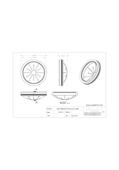 Çöp Öğütücü Koruyucu Lastik - 217827204