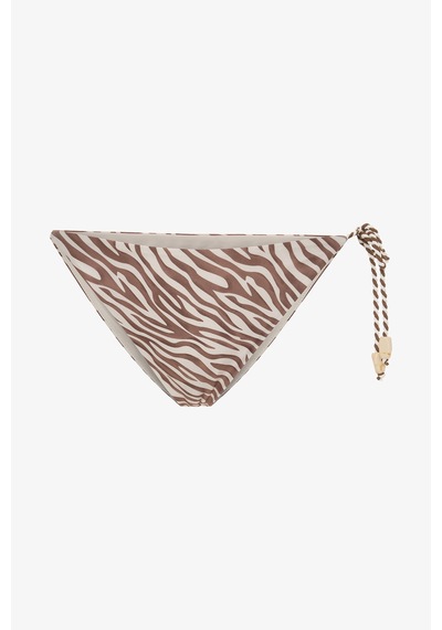 Penti Gale Side Zebra Desenli Boncuklu Slip Bikini Altı