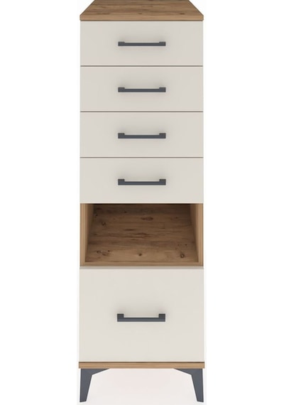 Kronos Dolap Tek Raflı 5 Çekmeceli 44x59x134 Çam-aytaşı Atlas Çam