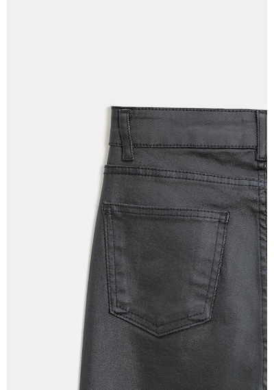 Sââde Kadın Mumlu Waxed Yüksek Bel Düz Kesim Likralı Jean Pantolon - Paça Detaylı Siyah Sââde Kadın Mumlu Waxed Yüksek Bel Düz Kesim Likralı Jean Pantolon - Paça Detaylı Siyah
