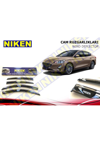 Ford Focus 4 Kromlu Cam Rüzgarlığı 2019+ Niken Marka