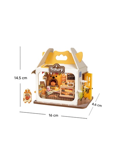 Mini Fırın 3d Puzzle Ahşap Minyatür Maket Kiti Dıy Kendin Yap