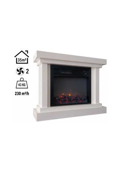 Elektrikli Fanlı Şömine Medium 1500w / 3000w Ay Taşı Desenli Ay Taşı