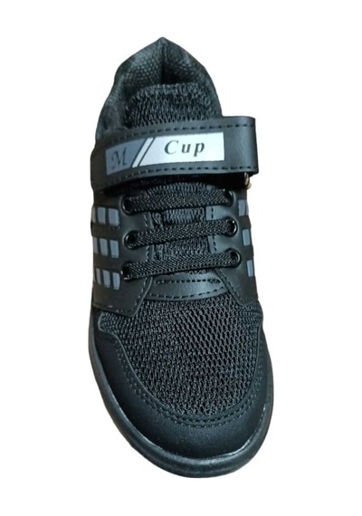 Mini Cup Siyah Unisex Kids Sneaker Esnek Rahat Kalıp Çocuk Spor Ayakkabı Tam Kalıp Günlük Ayakkabı Siyah