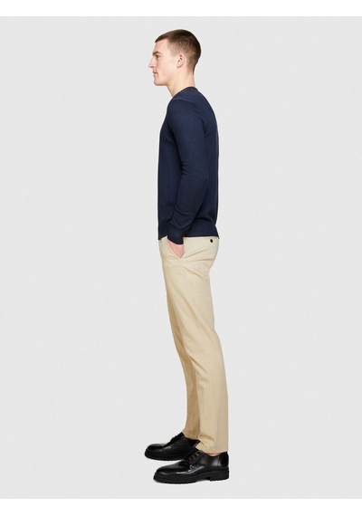 Sisley Streç Pamuklu Kemer Delikli Slim Fit Pantolon Erkek Bej Pantolon - 324p4aıhsf021