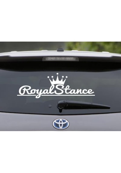 Royal Stance Arka Cam Sticker Yapıştırması Araba Stickerı