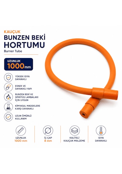 Kauçuk Bunzen Beki Hortumu 1000mm - Burner Tube
