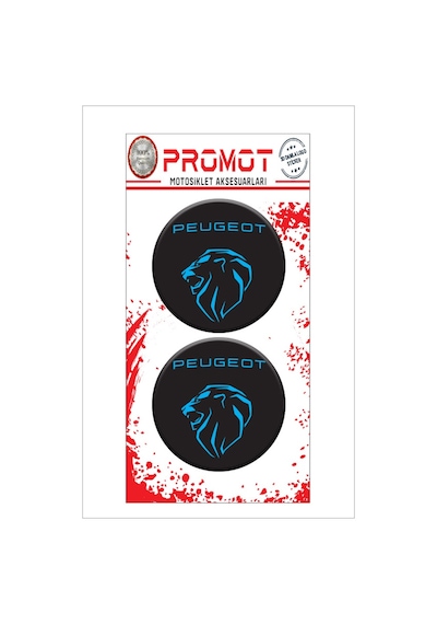 Damla Logo Sticker Peugeot Kabartmalı 5x5cm 05 Nötr
