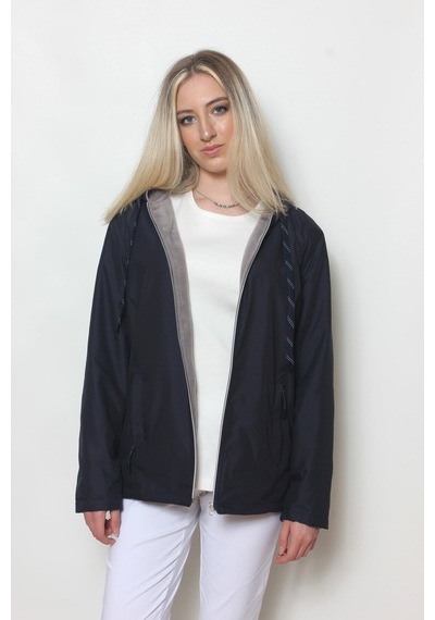 CottonCool Kadın Lacivert Içi Polar Mont