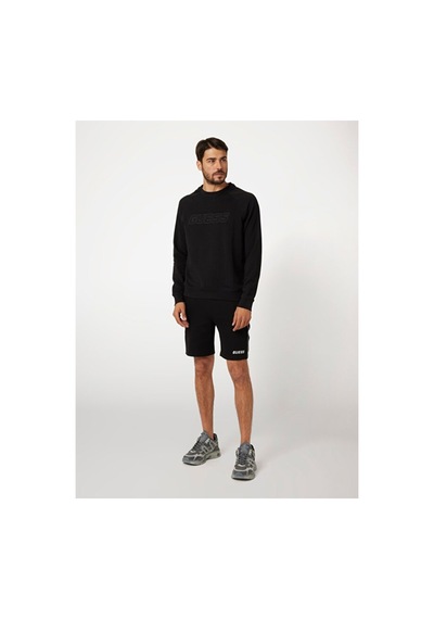 Guess New Aldwin Erkek Aktif Sweatshirt Siyah