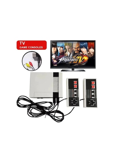 Retro 620 Oyunlu Nostalji Tv i Oyun Konsolu 2 Kollu Set Scart Baslıksız