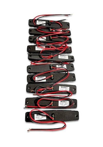 Ahmet Otomotiv Sanel 10 Adet 6 Ledli Kırmızı Parmak Led 24v Lamba Basamak Aydınlatma