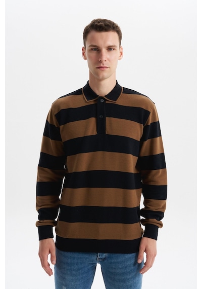 AR-MA Arma Erkek Ribanalı Regular Fit Çizgili %100 Pamuk Ringel Ottoman Kumaş Polo Yaka Düğmeli Sweatshirt K30554952602 Siyah AR-MA Arma Erkek Ribanalı Regular Fit Çizgili %100 Pamuk Ringel Ottoman Kumaş Polo Yaka Düğmeli Sweatshirt K30554952602 Siyah