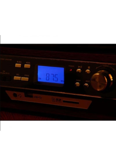 Knstar Retro Ahşap Pikap Radyo - Kaset - Usb - Sd - Bluetooth