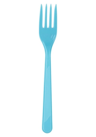 Çatal Plastik Çatal 25 Adet Mavi Renk Mavi