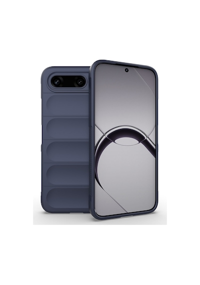 Tecno Spark 50 5g Kılıf Esnek Tpu Oyuklu Arka Yüzey Tasarımlı Etnik Silikon Kapak Lacivert
