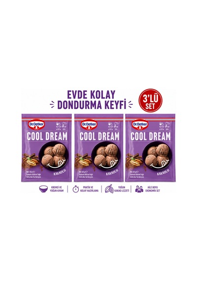 Cool Dream Kakaolu Dondurma Karışımı 3 Lü Set 83 G X 3 Avantaj Paketi - 886335850