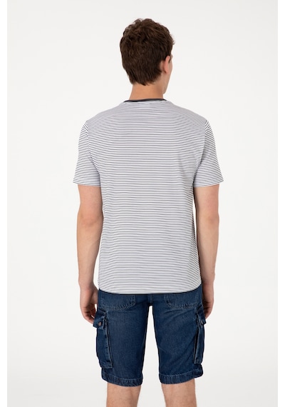 U.S. Polo Assn. Erkek Regular Fit Bisiklet Yaka Siyah Çizgili Tişört 50306898-VR046 U.S. Polo Assn. Erkek Regular Fit Bisiklet Yaka Siyah Çizgili Tişört 50306898-VR046