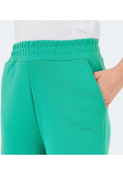 Slazenger VILLE Kadın Cepli Bol Paça Yeşil Eşofman Altı