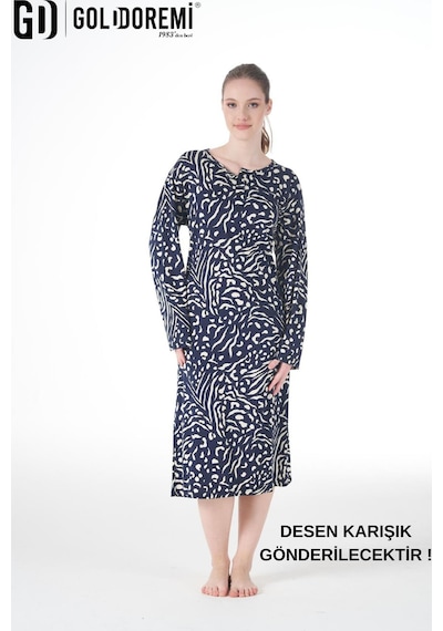 Gd Goldoremi 25246 Kadın Uzun Kollu Düğmeli Likra Viskon Günlük Elbise Karışık Desen Gönderilecektir Desenli Gd Goldoremi 25246 Kadın Uzun Kollu Düğmeli Likra Viskon Günlük Elbise Karışık Desen Gönderilecektir Desenli