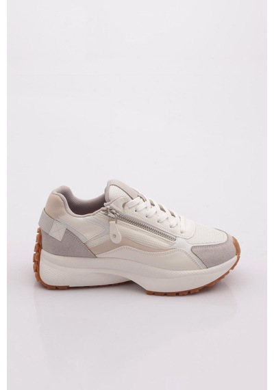 Dgn 83146 Kadin Sneaker Ayakkabi Buz Beyaz