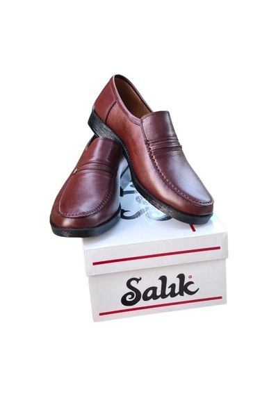 Salıkayakkabı Salık Hakiki Deri Rahat Konforlu Sağlıklı Erkek Ayakkabı Kahverengi