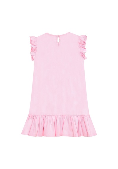 Denokids Unicorn Magic Kız Çocuk Pembe Elbise Renkli Çok Renkli