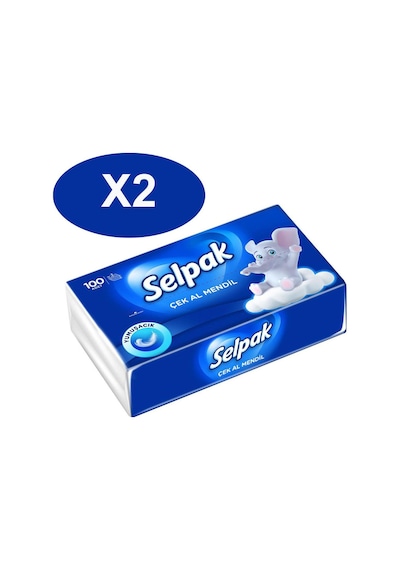 Selpak Çek Al Mendil 100 Adet X 2 Li Set