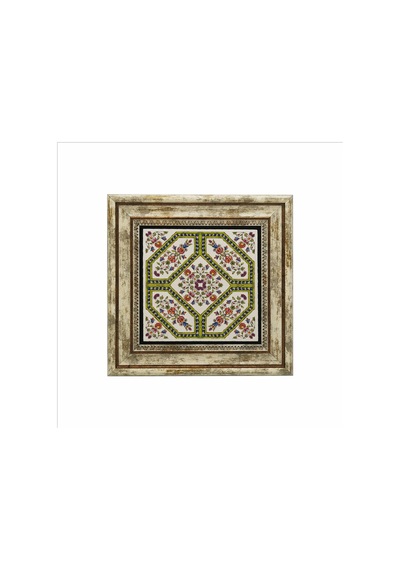 İtalyan Deseni Baskılı Taş Tablo 25x25 697