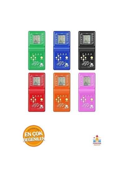 Nostaljik Gameboy Tetris Konsolu - Renkli Pil İle Çalışan Oyuncak Konsol