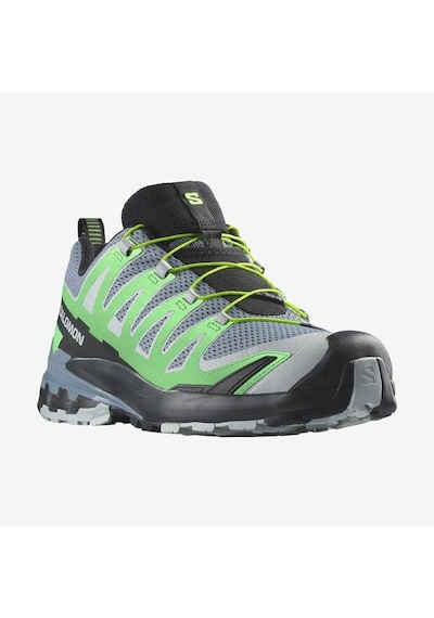 Salomon 472719 Xa Pro 3d V9 Flint Stone/green Gecko/black Erkek Outdoor Ayakkabı Gri