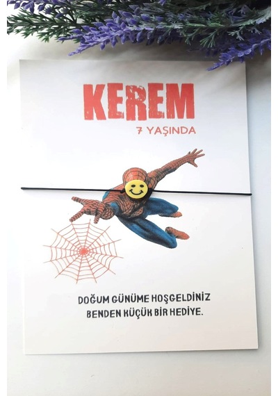 30 Adet Örümcek Adam Kişiye Özel Yazılı Emoji Şans Bilekliği - Çok Renkli