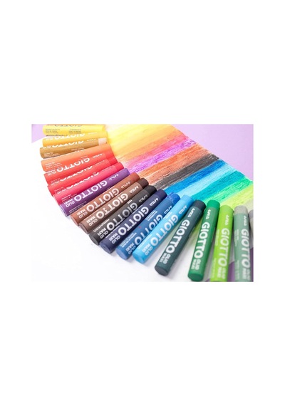 Giotto 24 Renk Yağlı Pastel Boya Seti 7 Cm Uzunlukta 10 Mm Çapında Yumuşak Kullanım Karışık