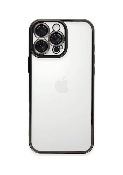 Apple İphone 16 Pro Max Kılıf Razer Lensli Silikon - Siyah