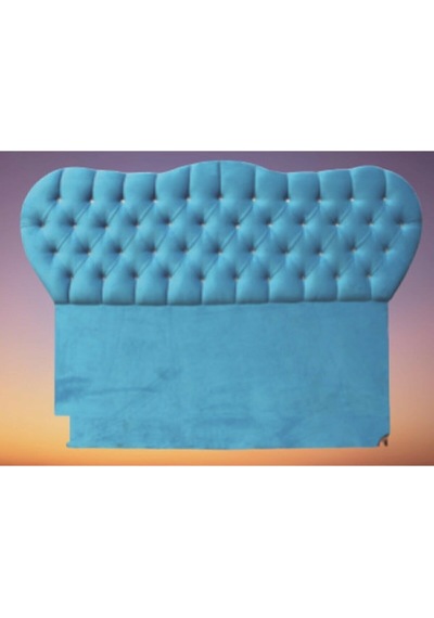 Başlık ALC KRİSTAL Model 120 cm MAVİ Renk Baby Face Kumaş Modern Desen El Yapımı